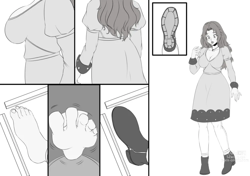 Page 1 of doujinshi Rangiku Sexy Expansion and Feet Growth