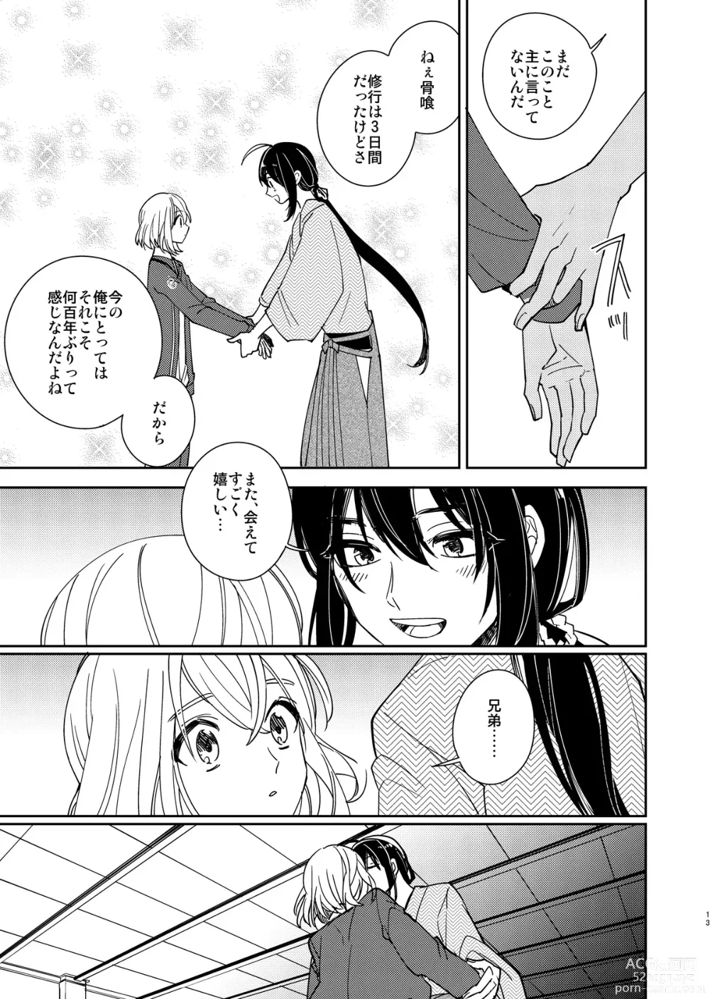 Page 14 of doujinshi Kimi to Yoru、Soroi no Yume ga Mitainoda