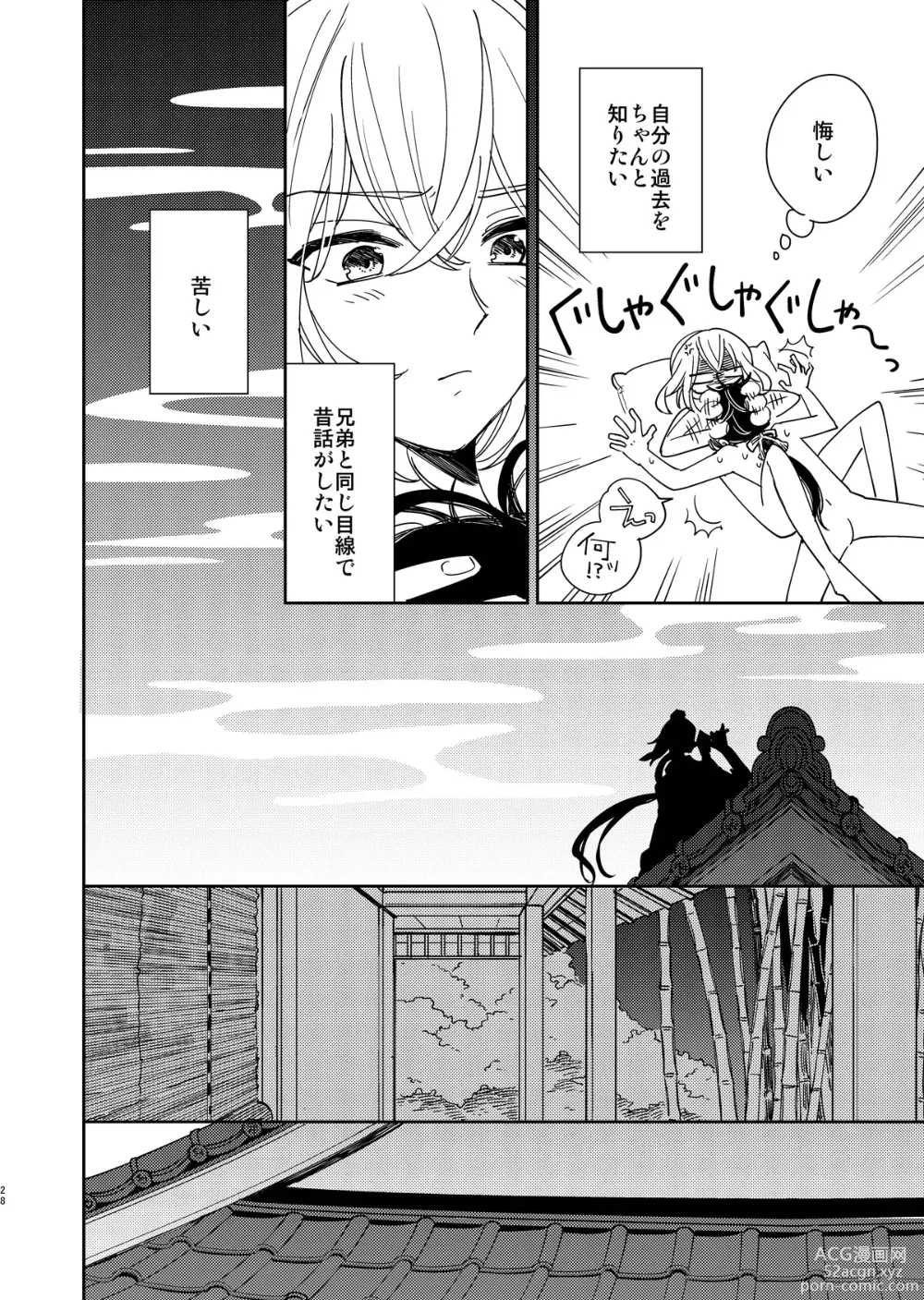 Page 29 of doujinshi Kimi to Yoru、Soroi no Yume ga Mitainoda