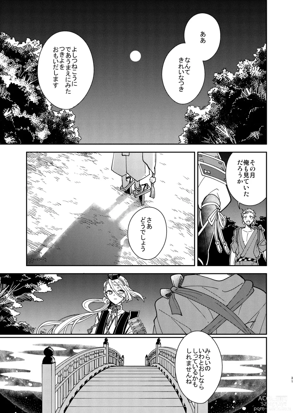 Page 32 of doujinshi Kimi to Yoru、Soroi no Yume ga Mitainoda