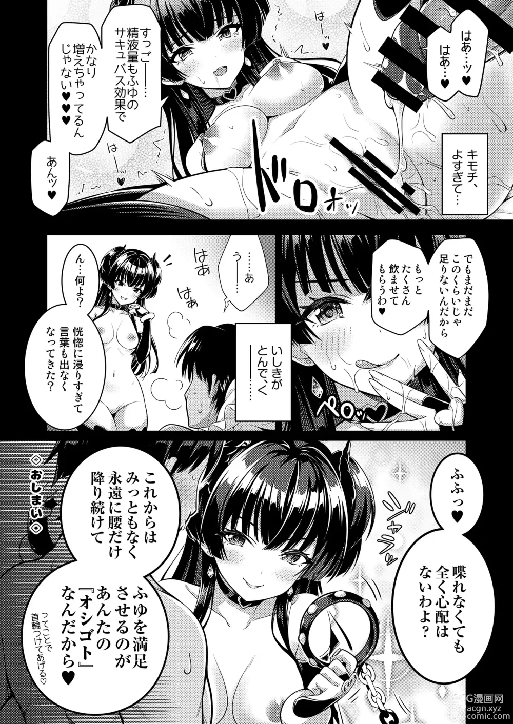 Page 21 of doujinshi Anta wa Koko de Fuyu ni Kawareru no yo!! ~Succubus na Fuyuko to Taneinu no Ore~ - A succubus girl and a breeding dog