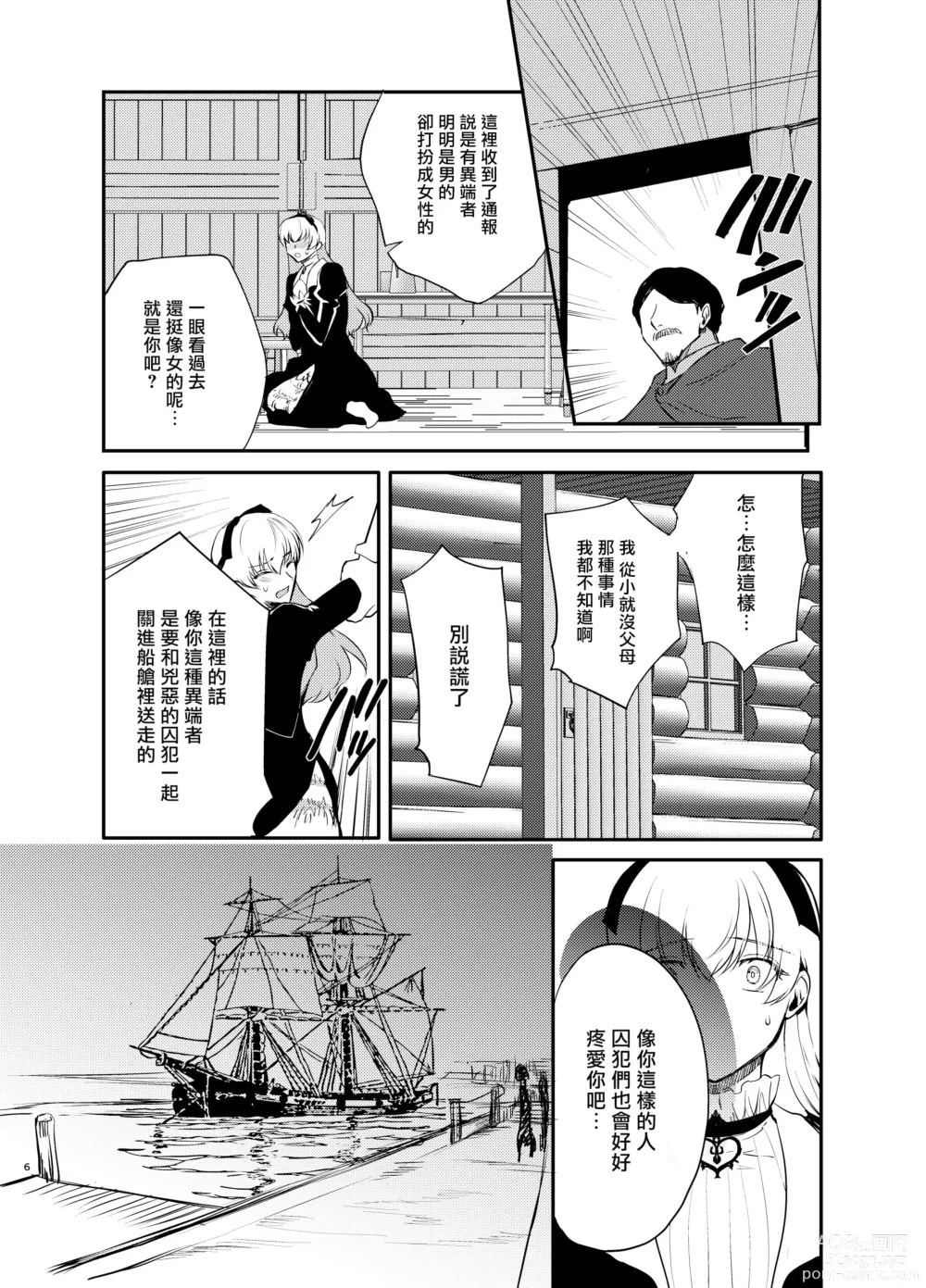 Page 6 of doujinshi Hentai Inmon 4 Kangokusen Otoko no Musume Kyousei Houshi