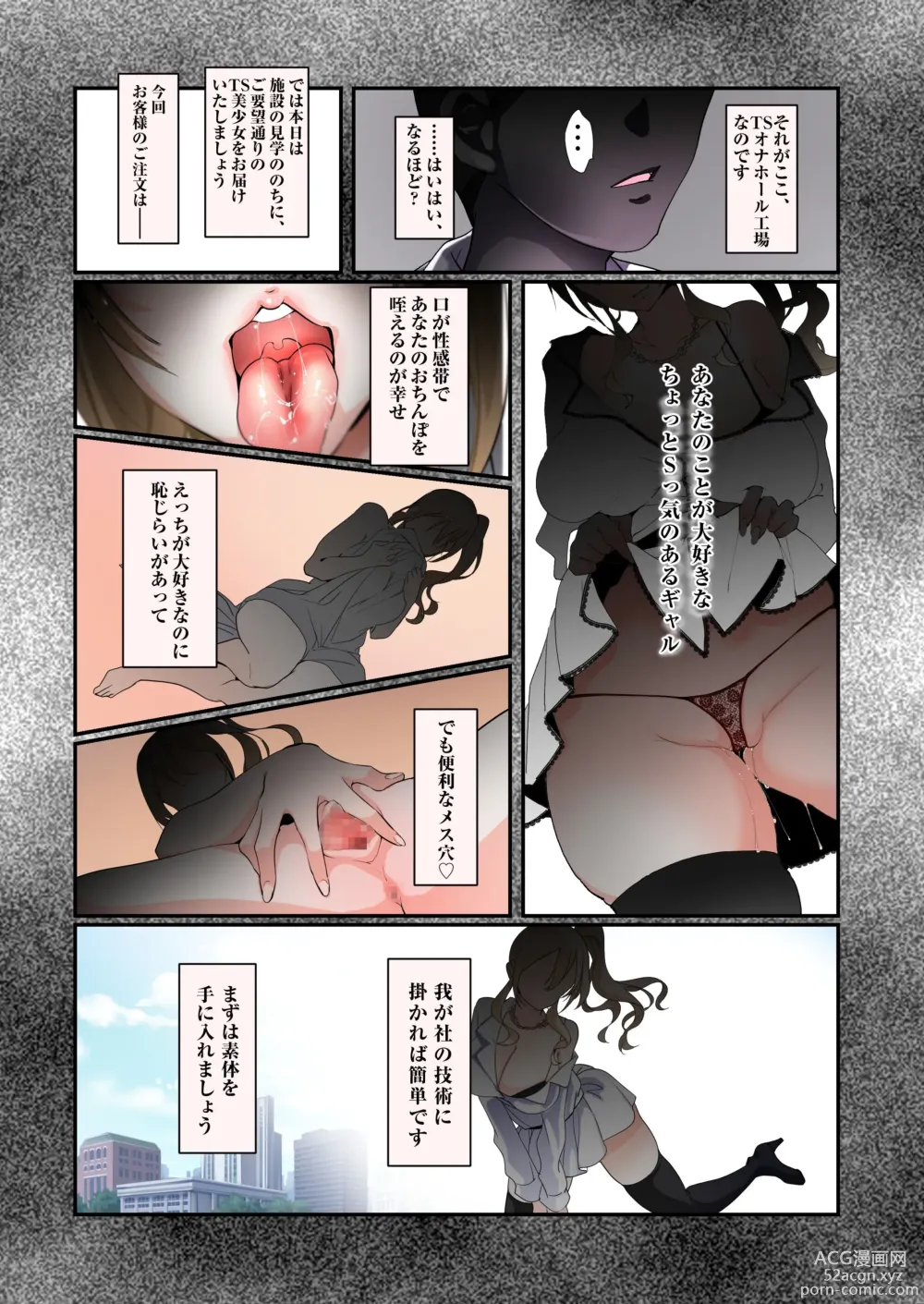 Page 4 of doujinshi TS Onaho koujou kara ecchina onnanoko ga hitori syutka sareru koutei after o soete
