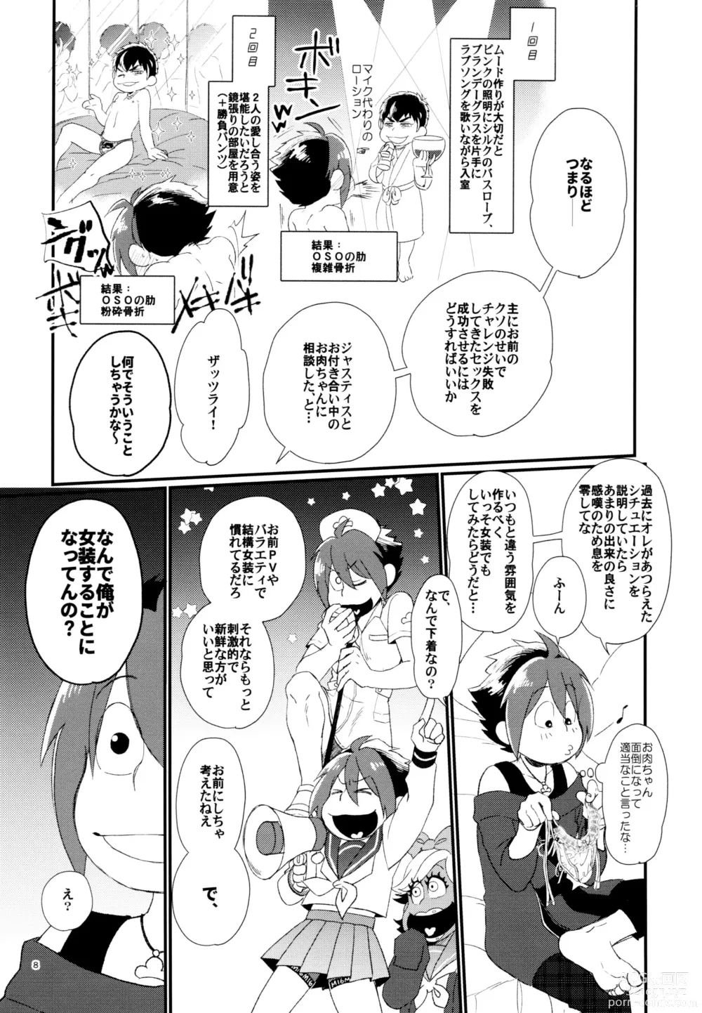 Page 8 of doujinshi A book where OSO seals away the pain of Kara and graduates from virginity.