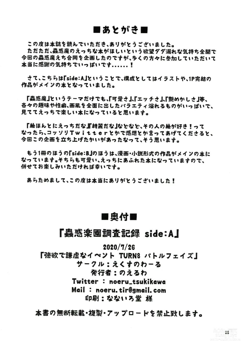 Page 22 of doujinshi Chouwaku Rakuen Chousa Kiroku side:A
