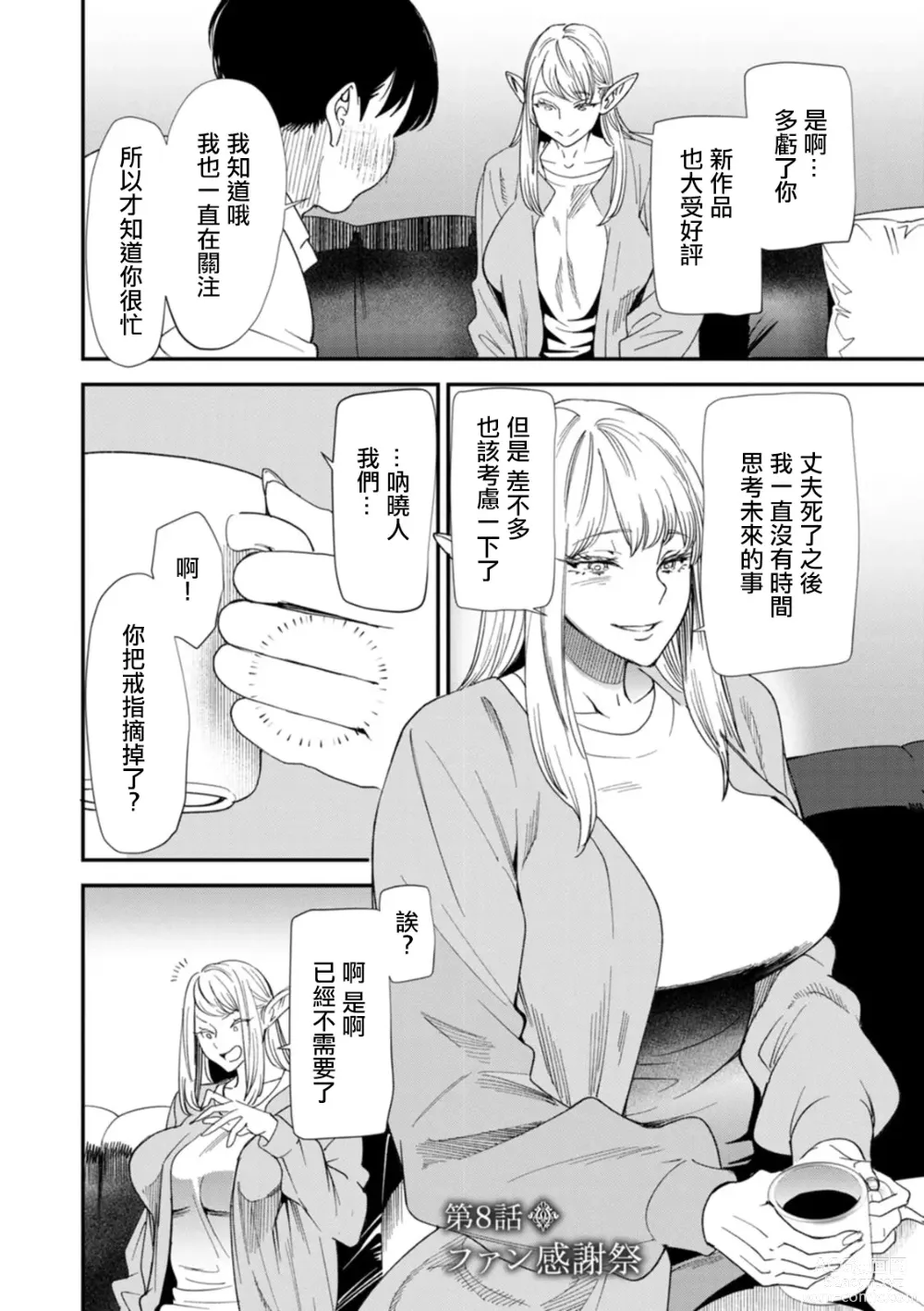 Page 2 of manga AV Debut Shita Hitozuma Elf wa Gachiiki no Yume o Miru ka? Ch. 8