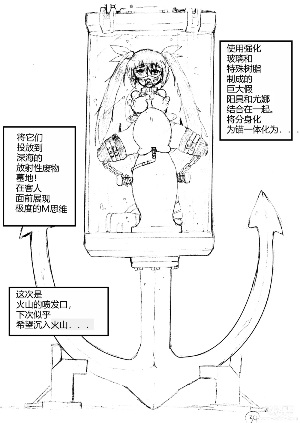 Page 35 of doujinshi 能否通过完全束缚逃脱魔术-从一万米深的海底生还!?