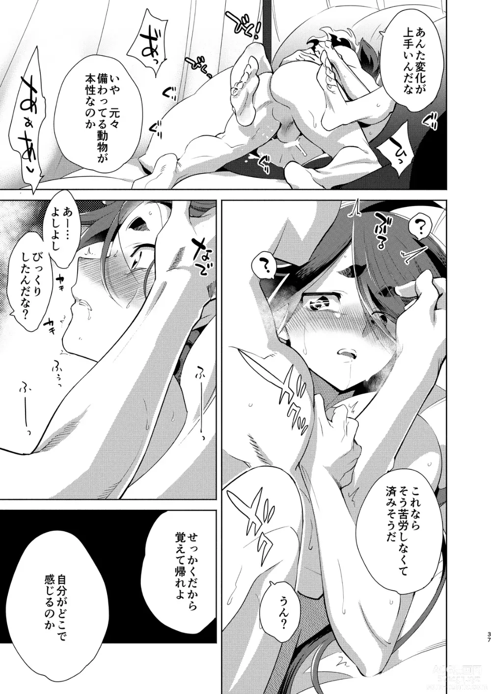 Page 36 of doujinshi Kami no Harawata ni wa Mada Hayai Jou