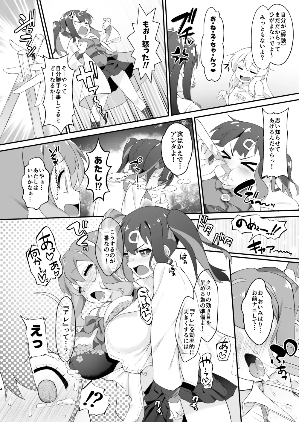 Page 4 of doujinshi Onii-chan ga Ikenai Musume ni Nacchatta node Kore de Oshimai ni Suru Koto ni Shita