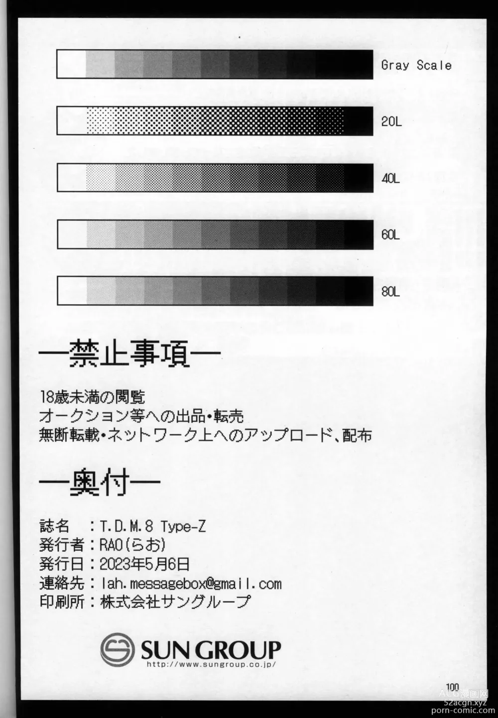 Page 100 of doujinshi 低头身Q版吉祥物 vol.8 Type-Z