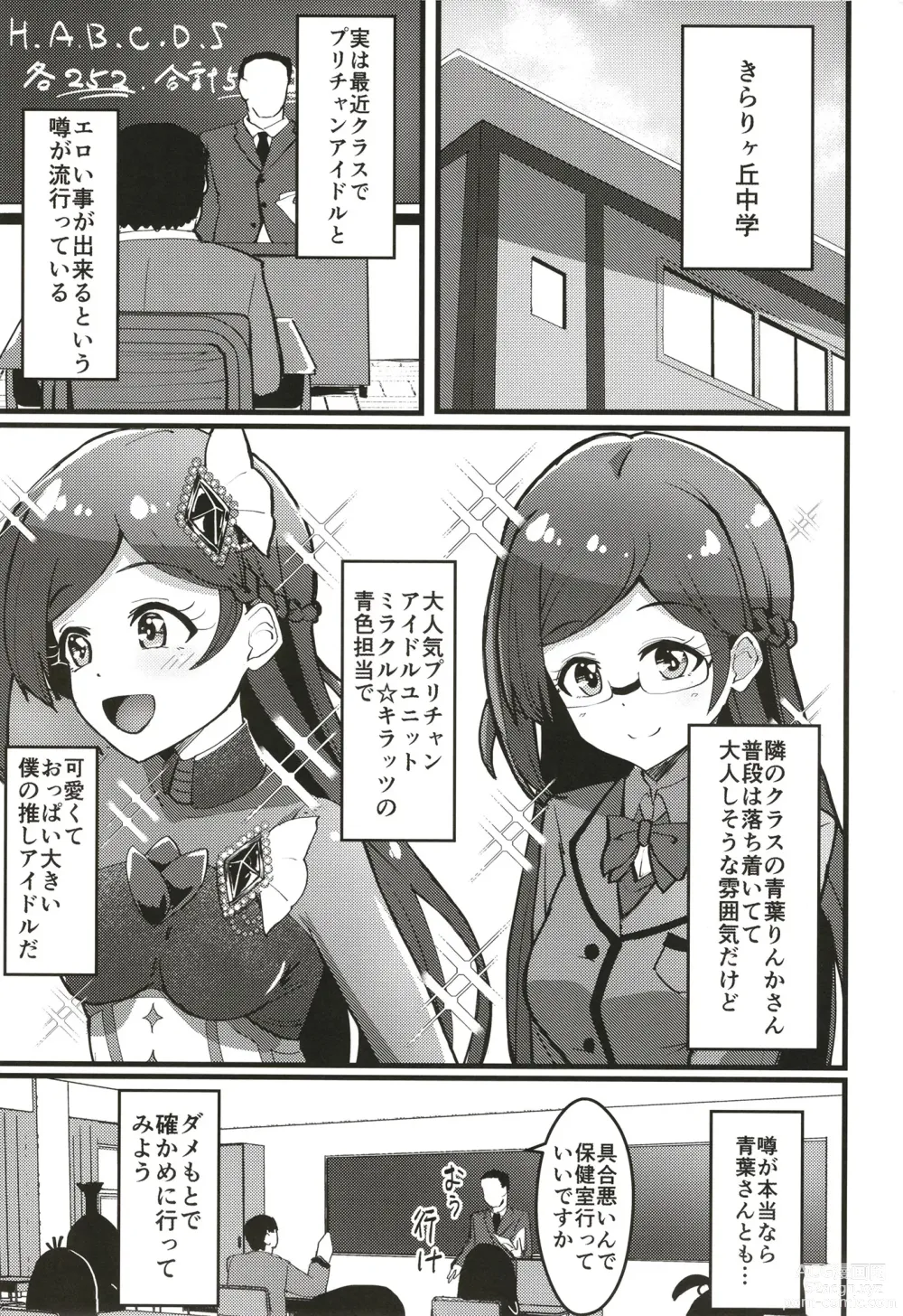 Page 2 of doujinshi Peperoncino Health Kiranaka Shucchouten ~Rinka-chan Hen~