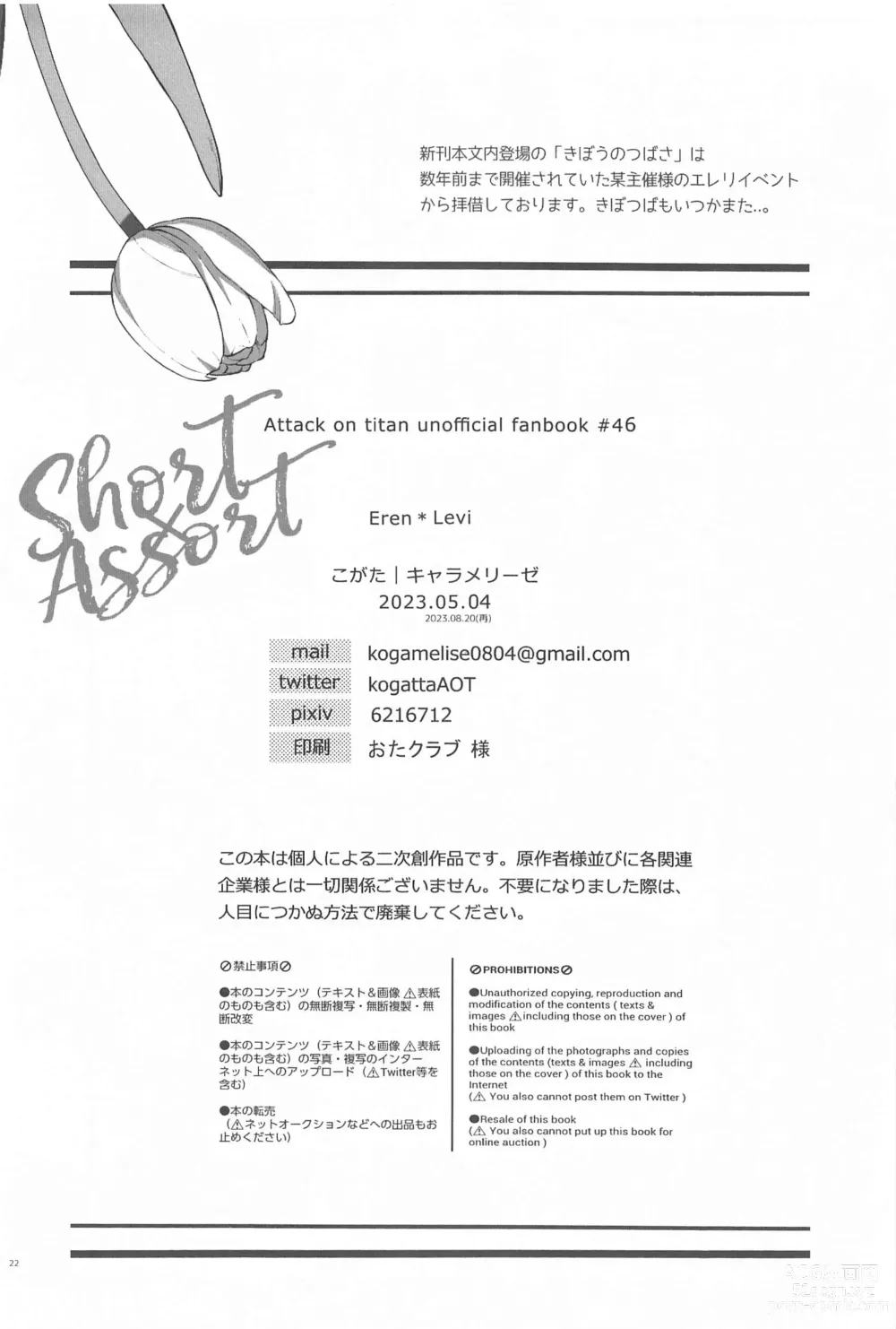 Page 21 of doujinshi Short x Assort