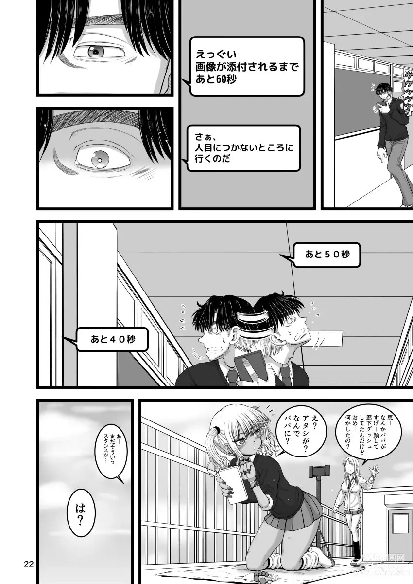 Page 22 of doujinshi Amaetai Gal wa Fukegao no InCha ni Fuigui Semarimashita