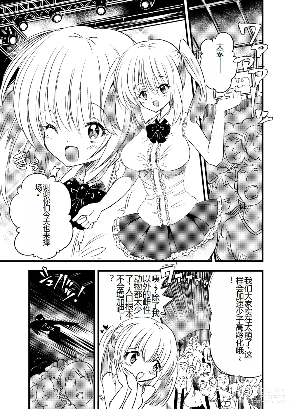 Page 2 of doujinshi Kyouran Futanari Idol Jigoku