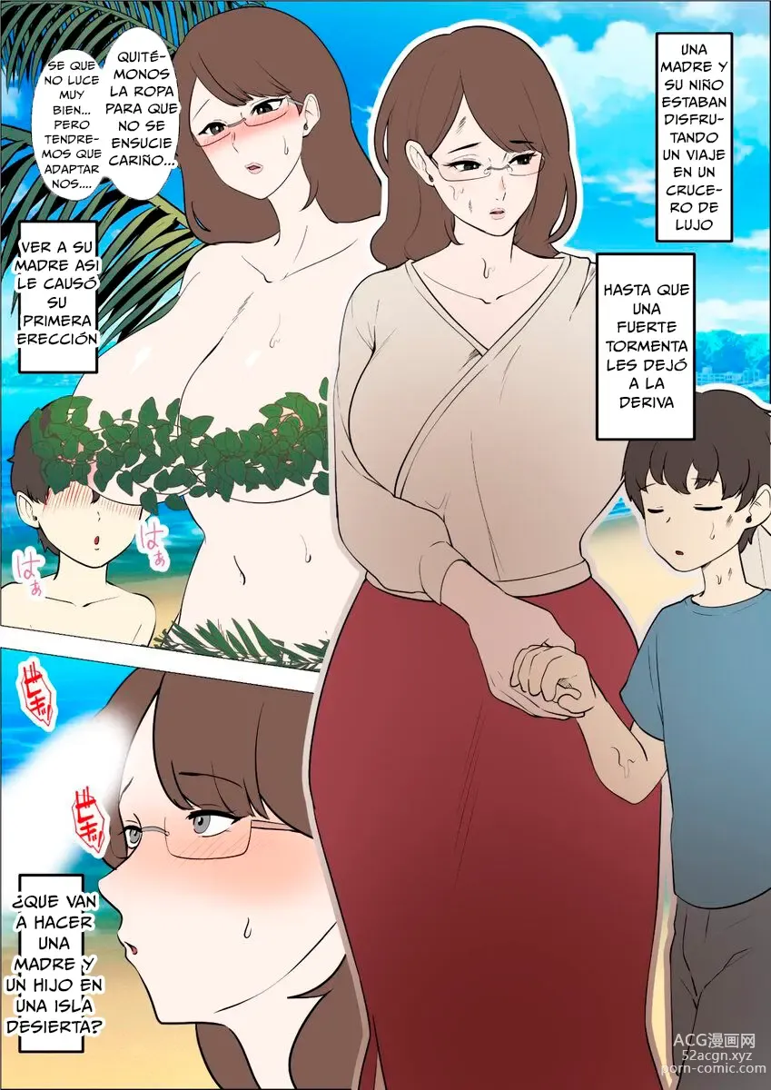 Page 2 of doujinshi Mama to Musuko ga Mujintou de Love Love Sex suru Hanashi