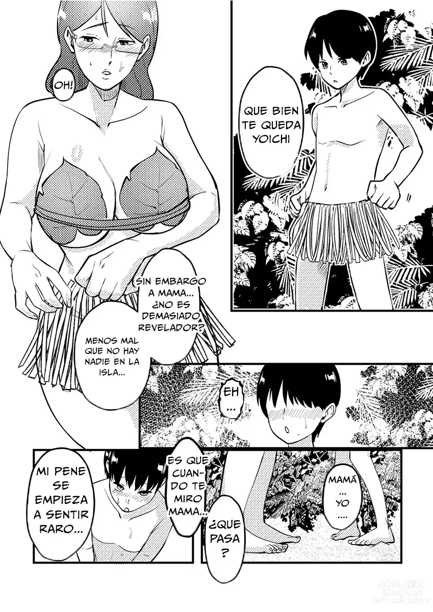 Page 5 of doujinshi Mama to Musuko ga Mujintou de Love Love Sex suru Hanashi