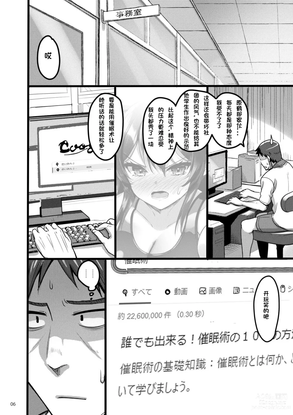 Page 5 of doujinshi Jibun ni dake Atari ga Tsuyoi Seito ni Saiminjutsu o Kaketa Hanashi