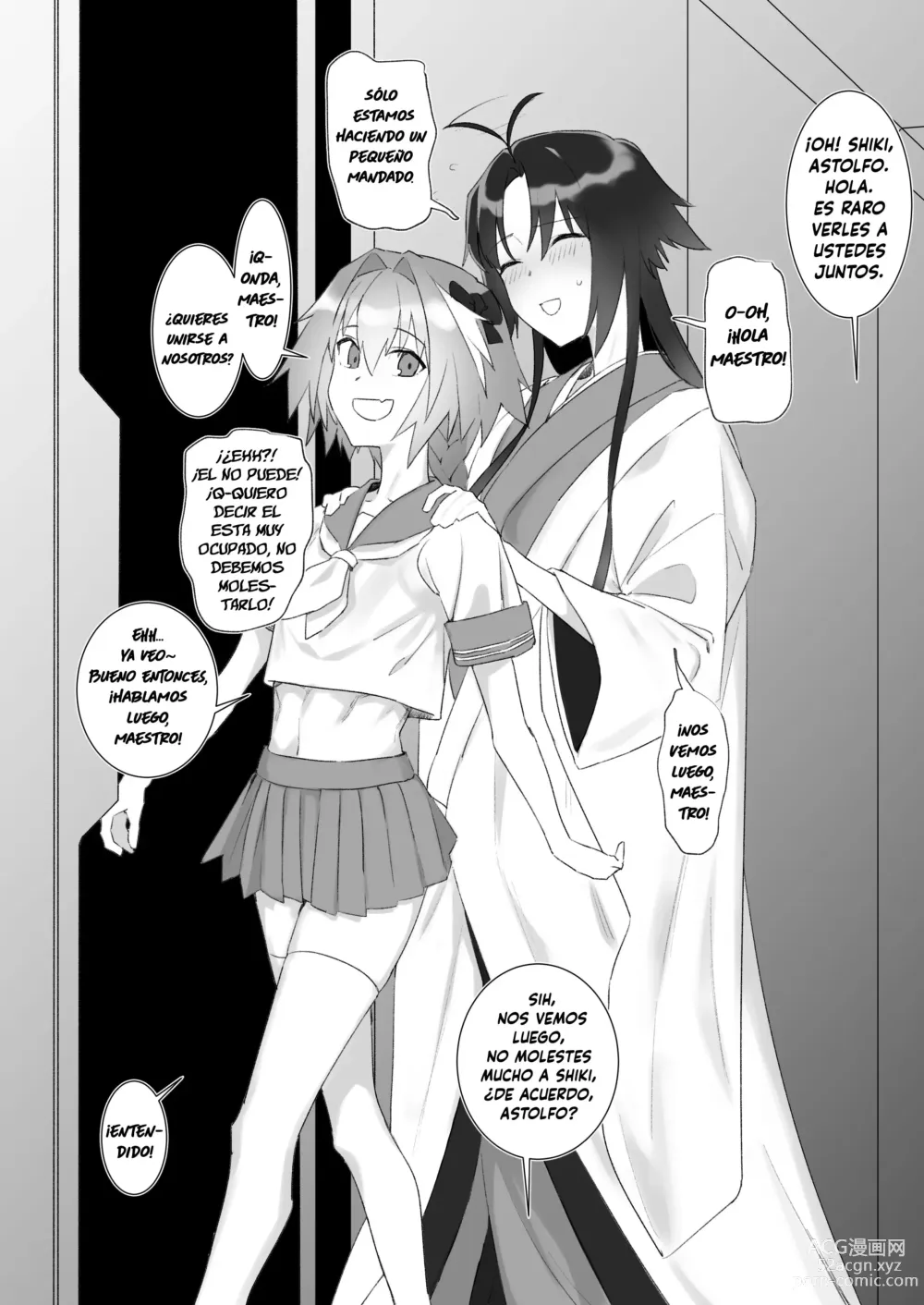 Page 1 of doujinshi La obsesión de Ryougi Shiki con Astolfo
