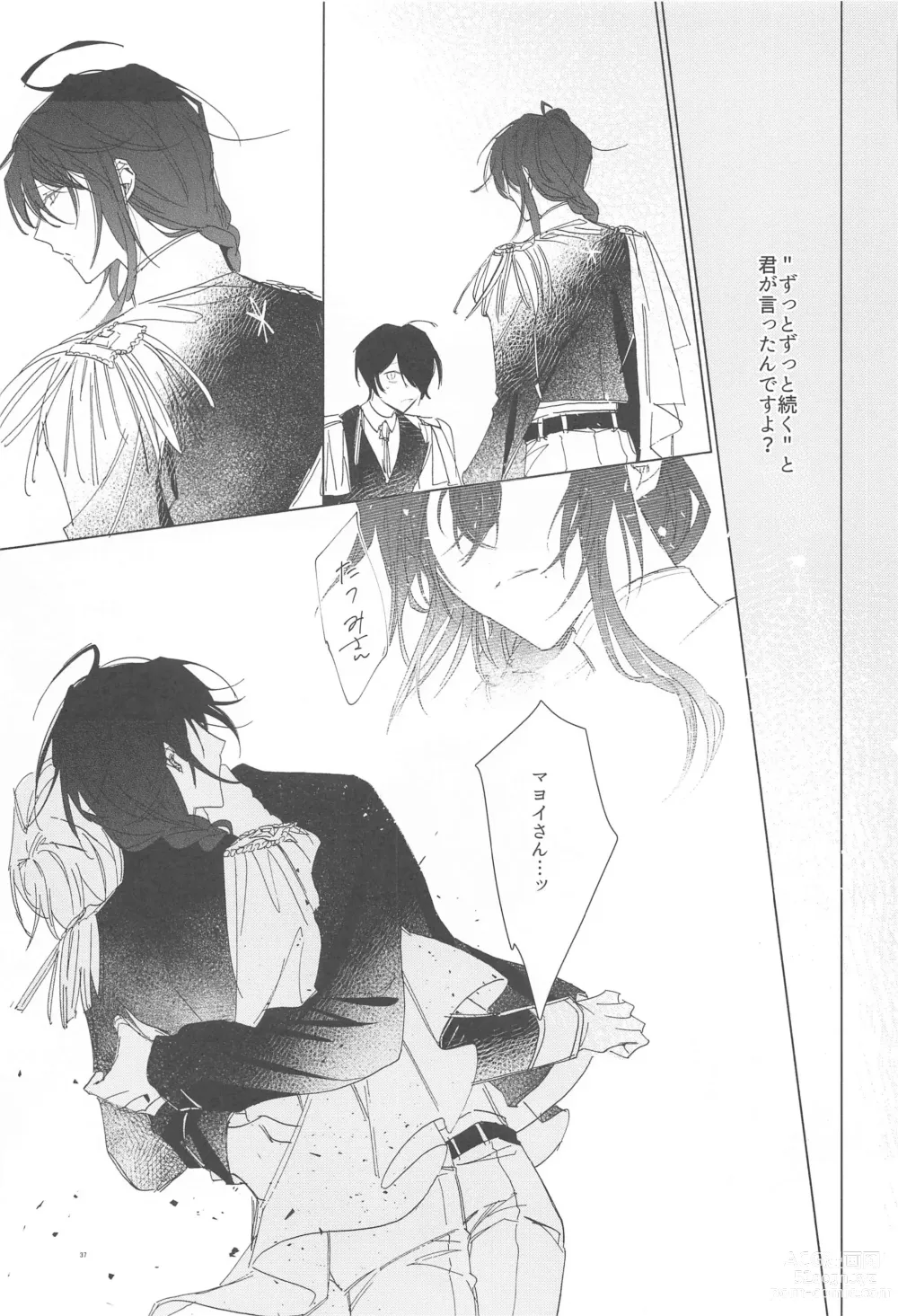 Page 36 of doujinshi Ai Yue ni! Sabishi Magire no Zero Kyori Shageki