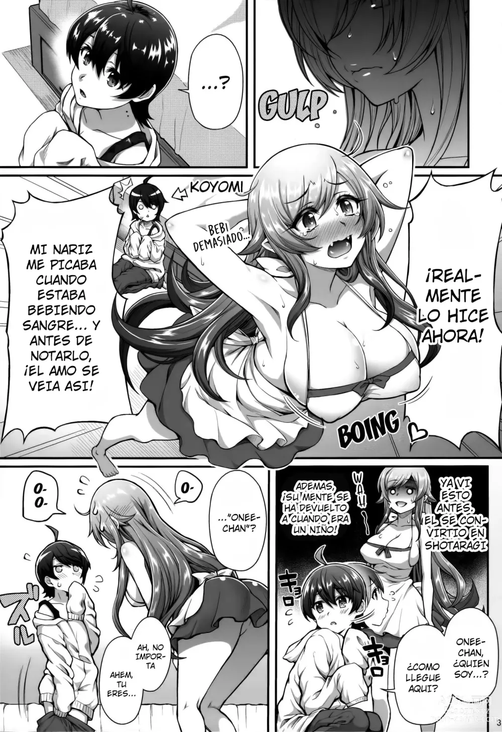Page 2 of doujinshi Pachimonogatari Part 13: Shinobu Mistake