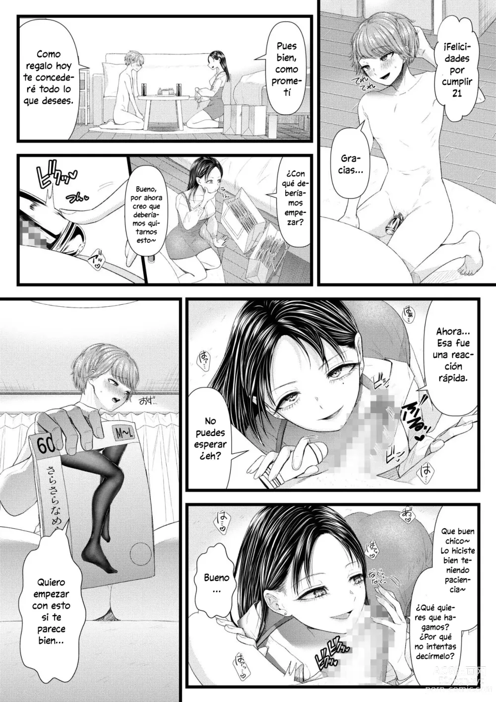 Page 4 of doujinshi My Boyfriend is a Masochist: Leg Fetish, Birthday Edition