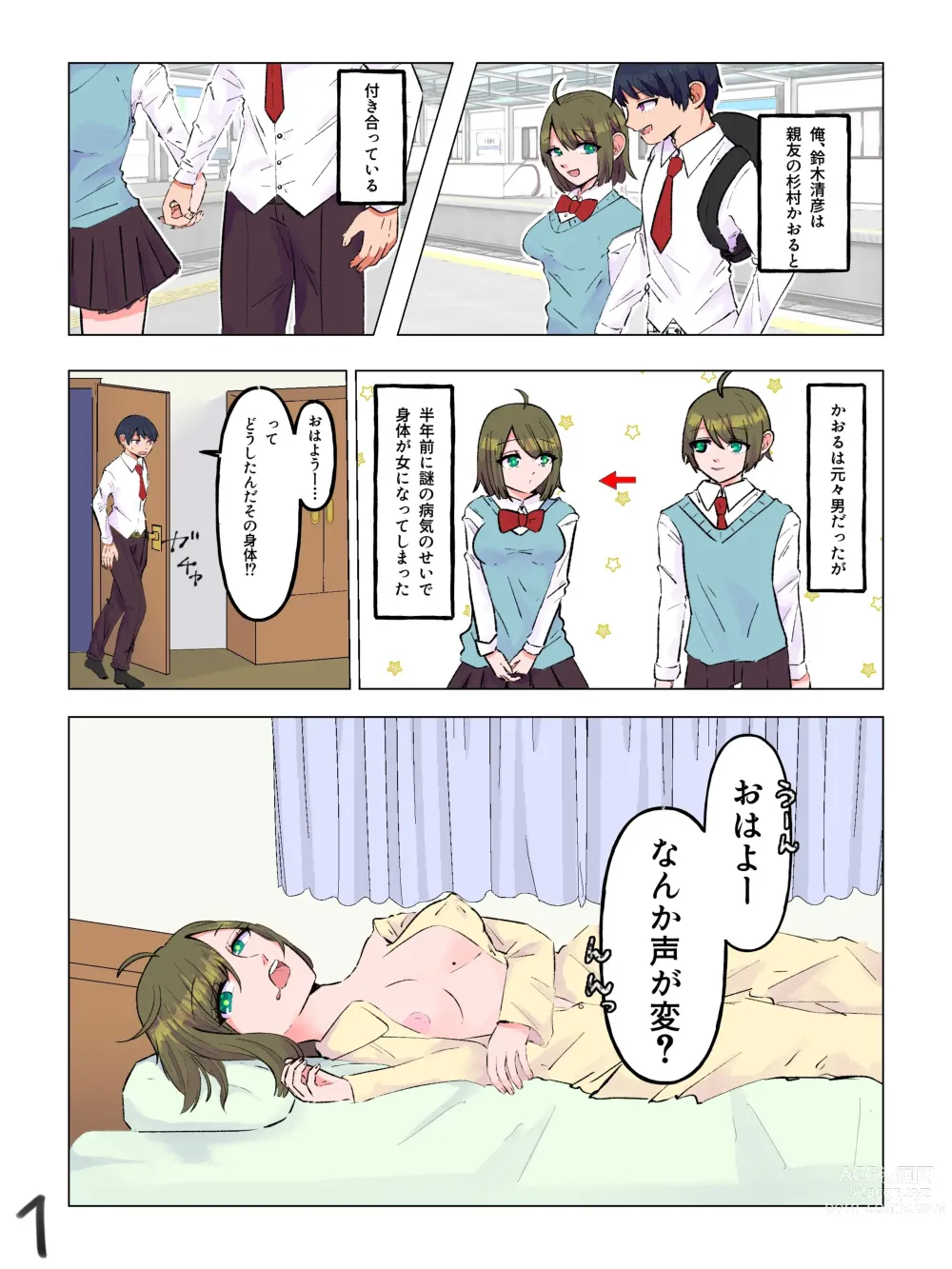 Page 2 of doujinshi Nyotaika Shita  Shinyuu to  Irekawatta Ore ♂