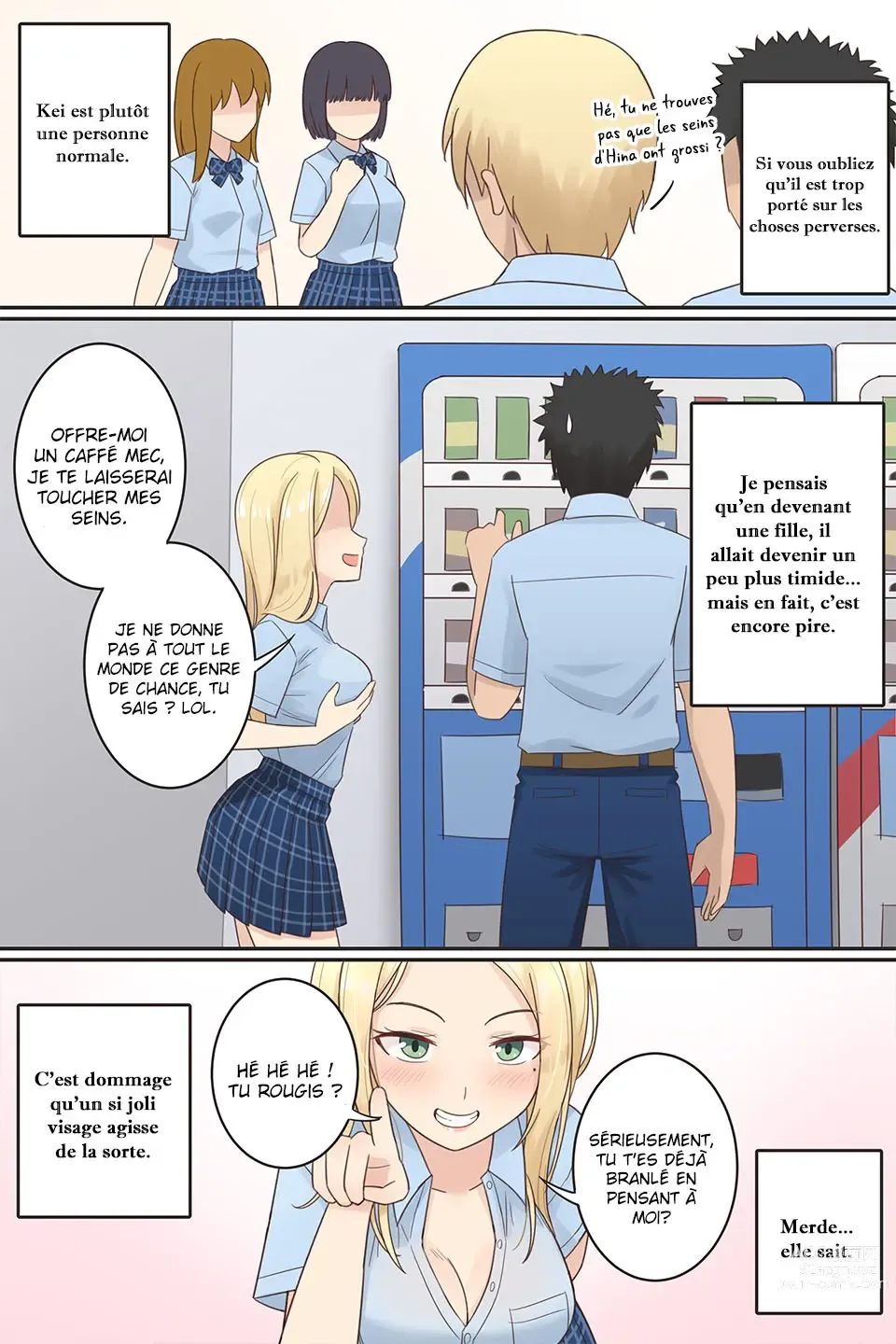 Page 2 of doujinshi Quand mon ami pervers est devenue une fille.