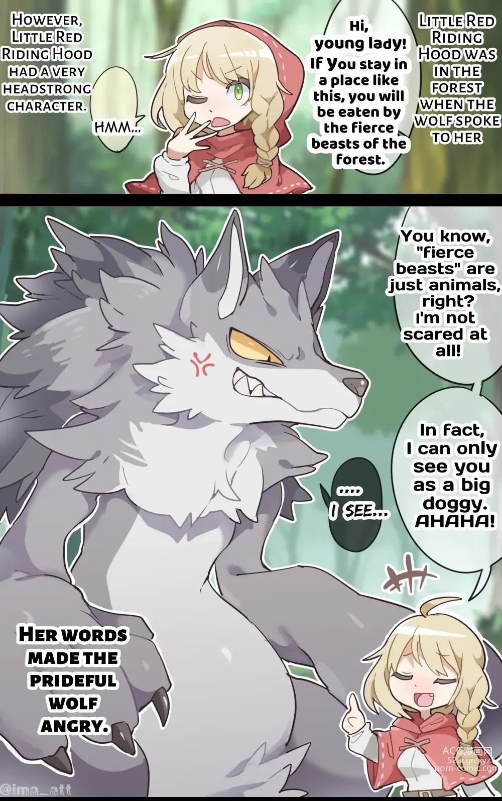 Page 1 of doujinshi The Wolf VORE Little Red Riding Hood