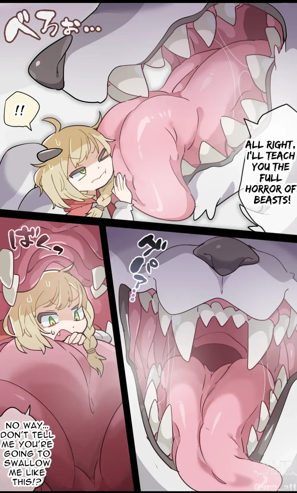 Page 2 of doujinshi The Wolf VORE Little Red Riding Hood