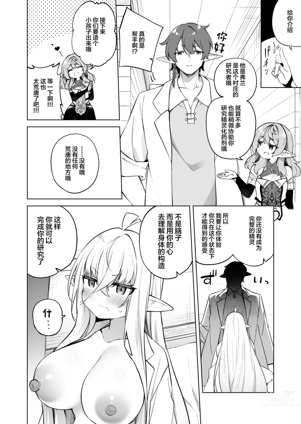 Page 18 of doujinshi TS Elf no Tsukurikata Elf-ka no Kusuri Gaiden