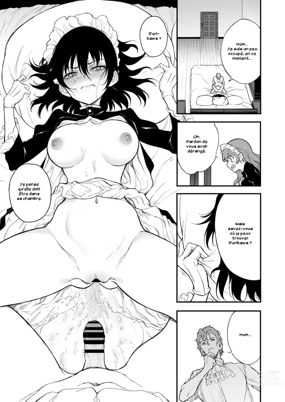 Page 18 of doujinshi Maid Kyouiku. 4 -Botsuraku Kizoku Rurikawa Tsubaki-