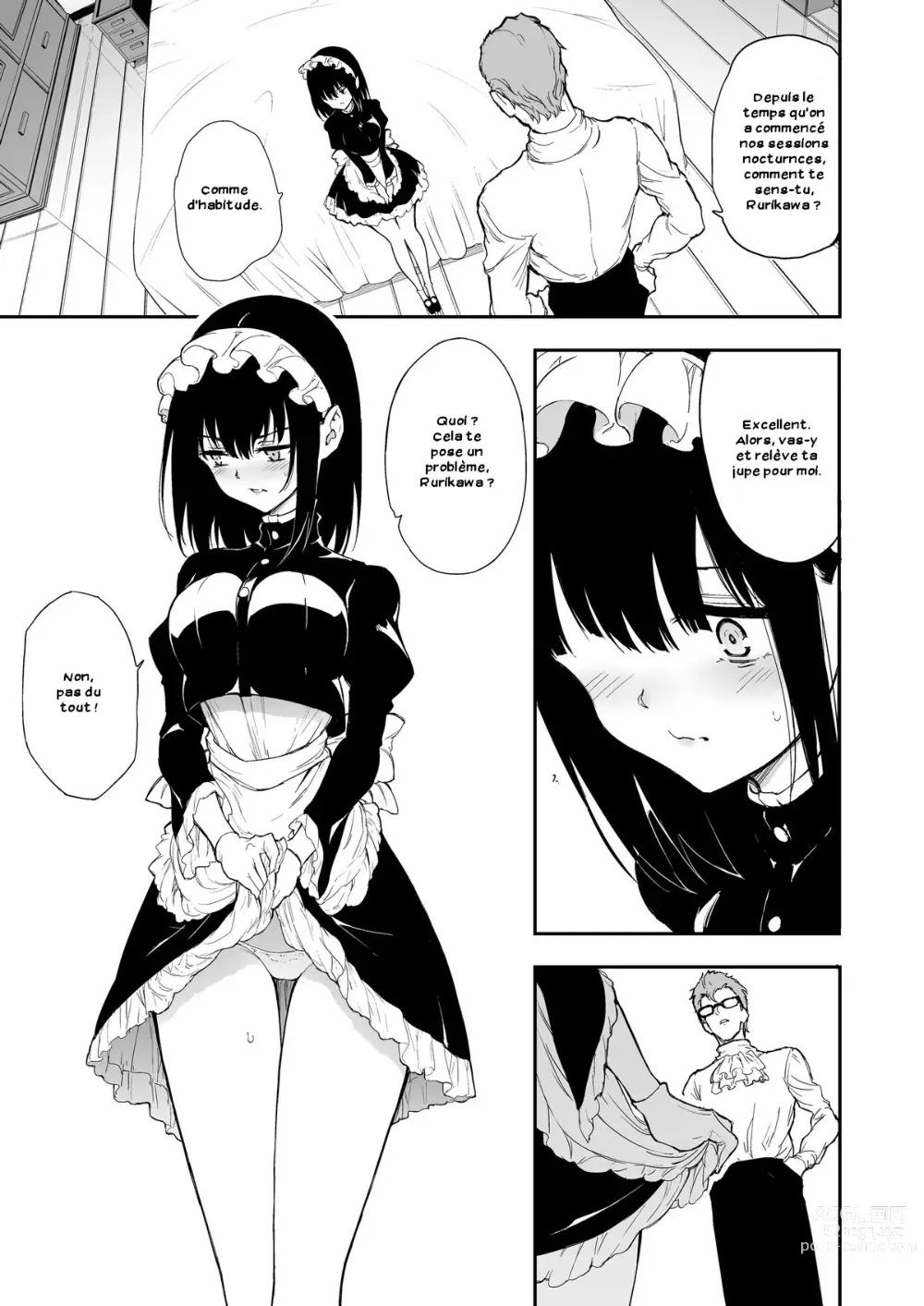 Page 4 of doujinshi Maid Kyouiku. 4 -Botsuraku Kizoku Rurikawa Tsubaki-