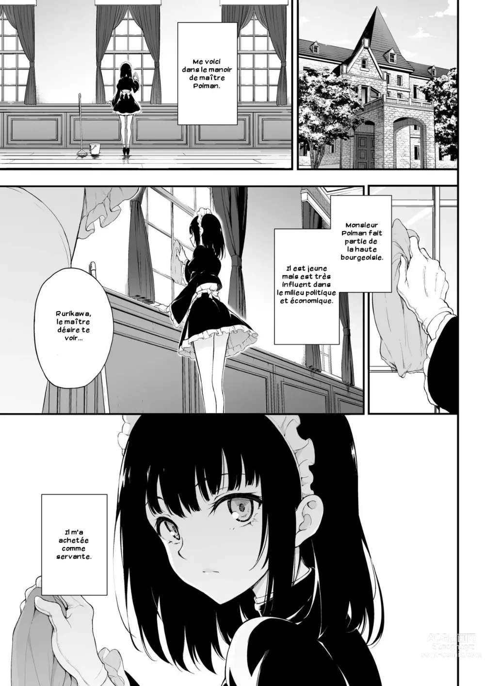 Page 2 of doujinshi Maid Kyouiku. -Botsuraku Kizoku Rurikawa Tsubaki-