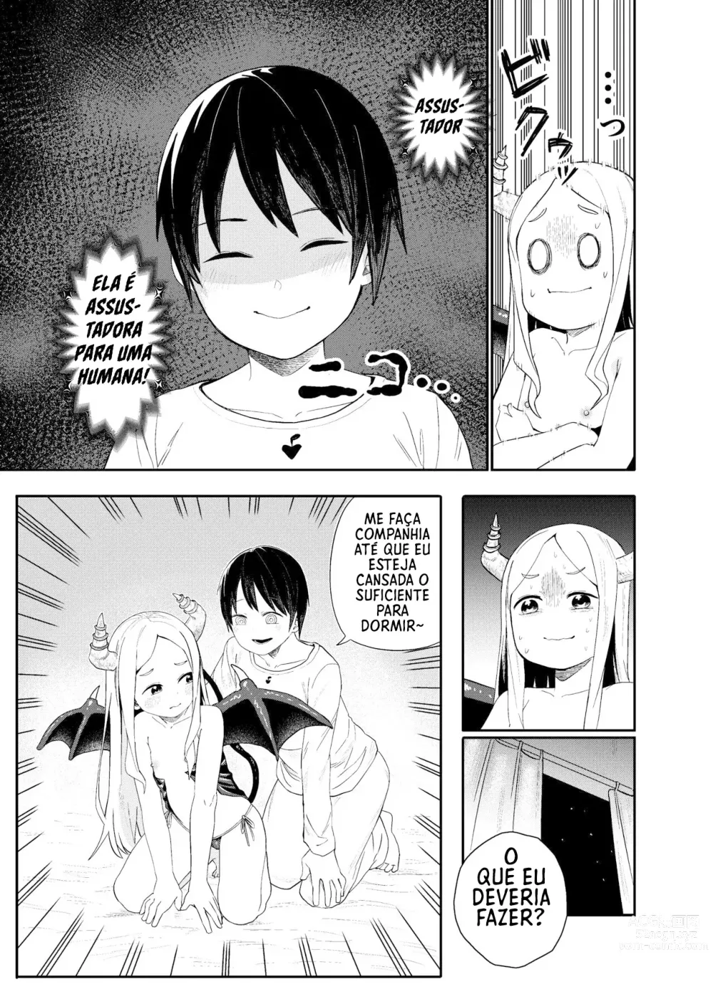 Page 7 of doujinshi Colegial lésbica pervertida provoca a succubus loli