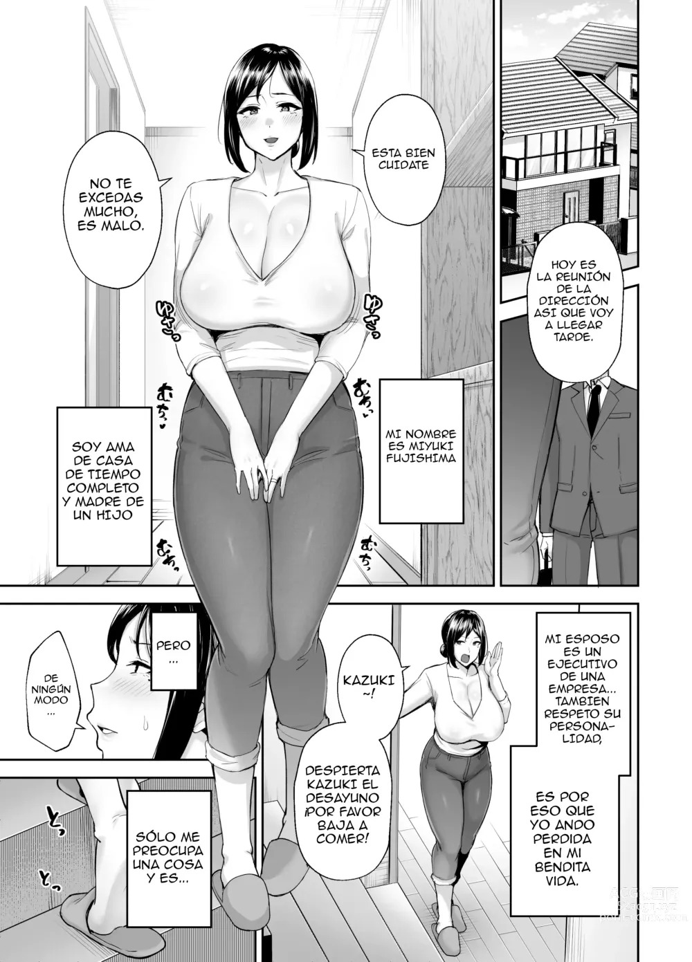 Page 2 of doujinshi La mujer más íntima y erótica, Miyuki. Soy madre, pero tengo problemas con mi hijo