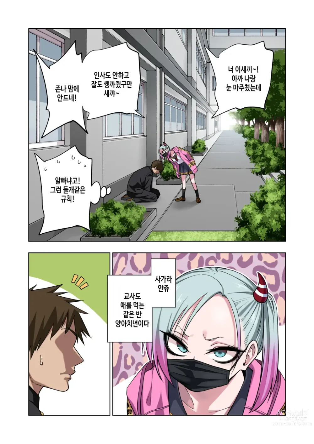 Page 3 of doujinshi 츤츤 양아치짱은 허접 젖꼭지를 만져주면 뭐든지 하게 해준다