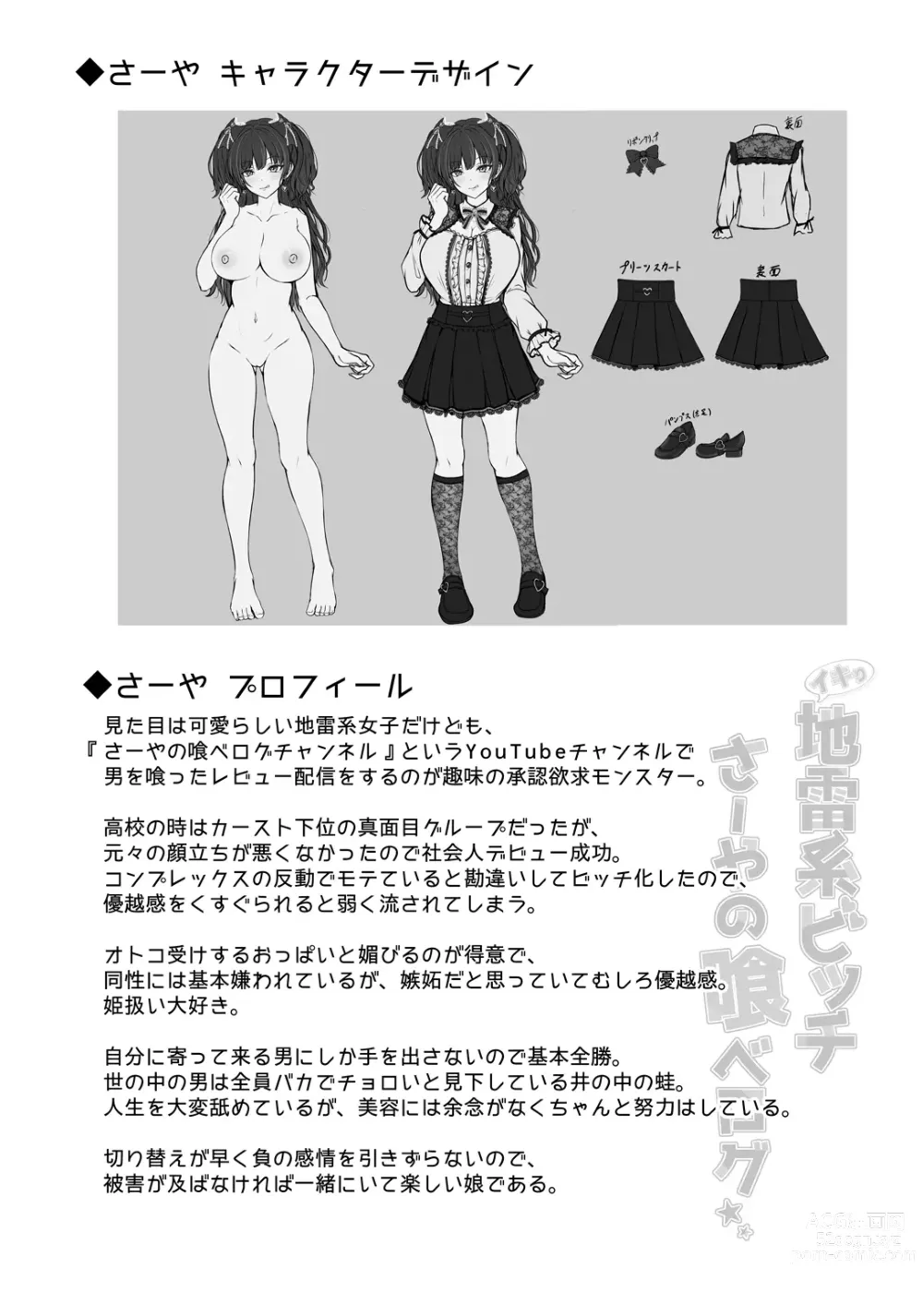 Page 35 of doujinshi Ikiri Jirai-Kei Bitch Saaya no Tabe-Log