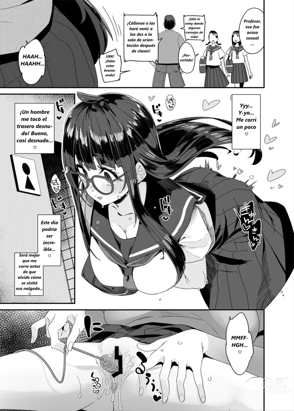 Page 14 of doujinshi Una Historia sobre una Chica de Secundaria Lasciva de Grandes Pechos Masturbándose en la Escuela