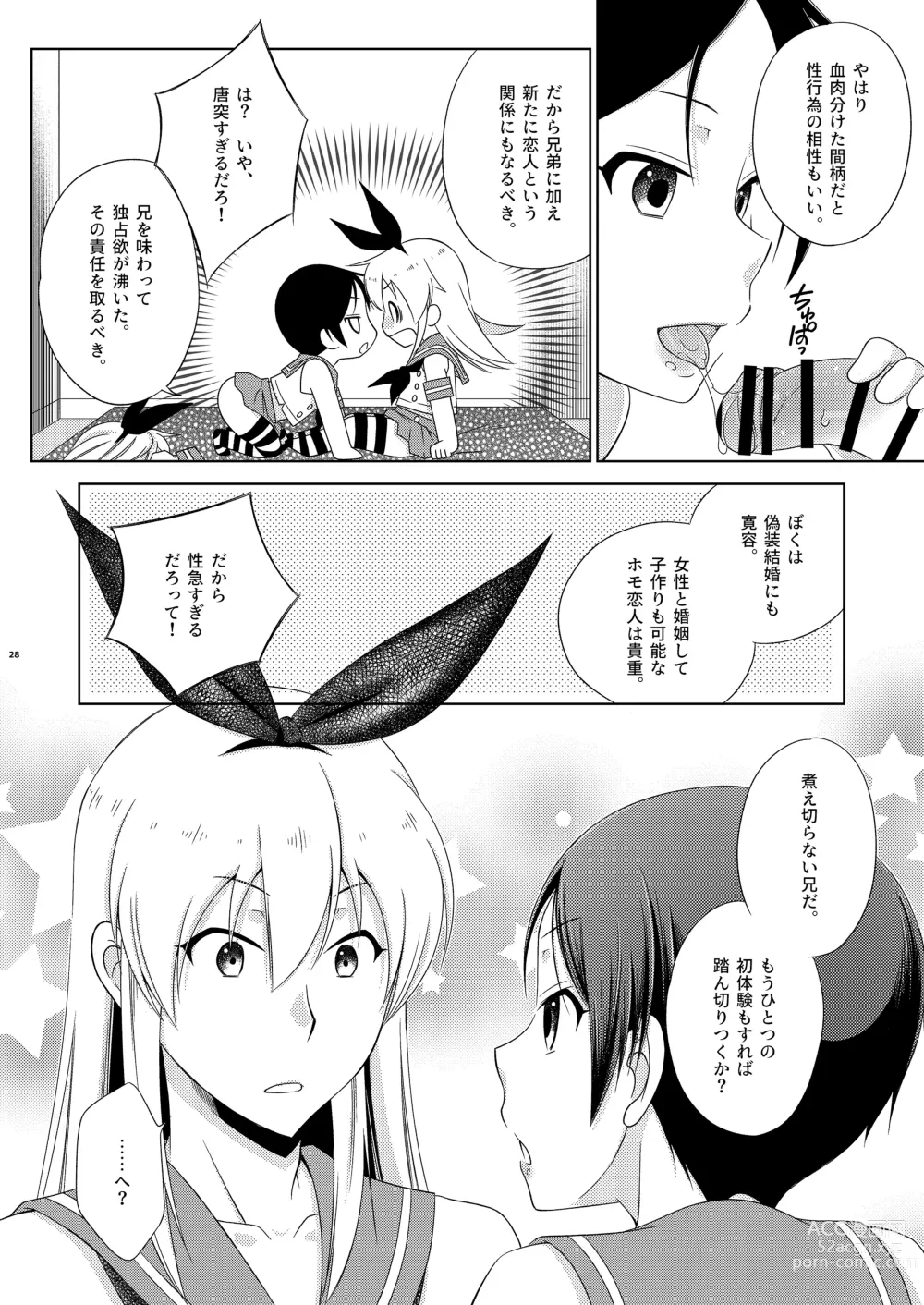 Page 28 of doujinshi Shimakaze-kun de yatteru hattenjo e ittara ototo ga kita kudan