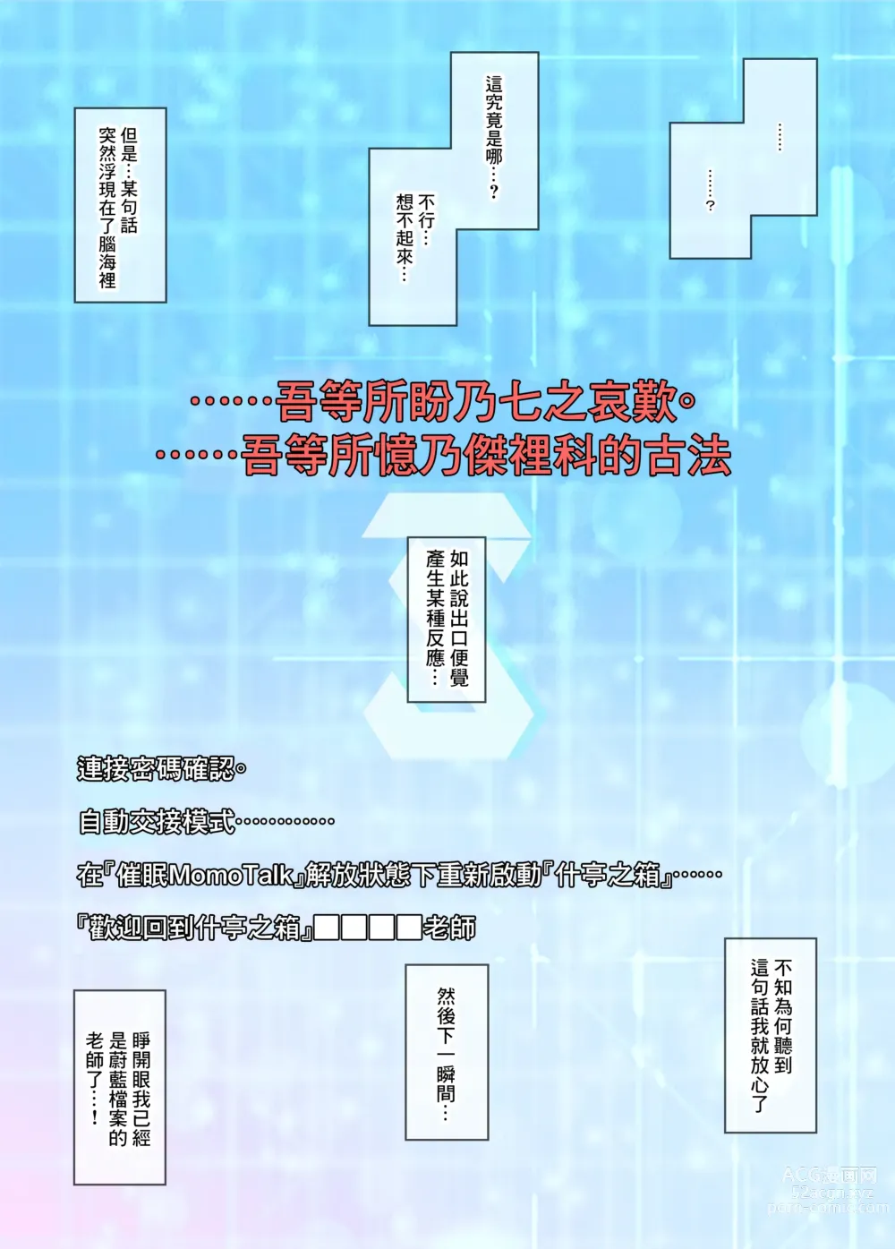 Page 2 of doujinshi Tensei Shitara BluArch no Sensei ni Natteite Momotalk de Ecchi na Koto o Shite Mita Ken
