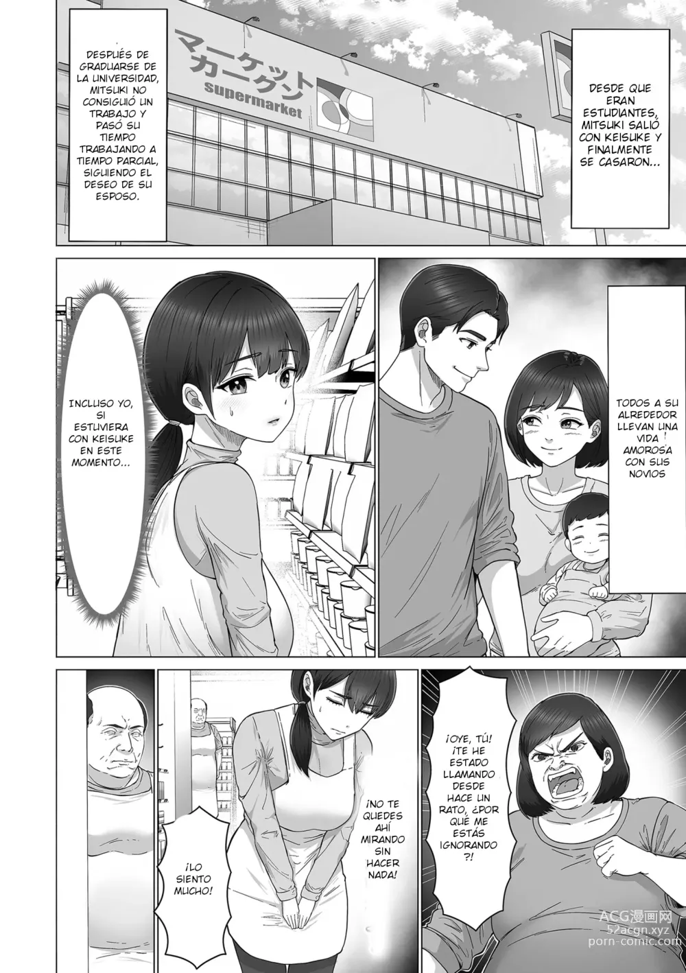 Page 4 of manga Kimo-oji jōshi no dekachin de ochiru wakazuma