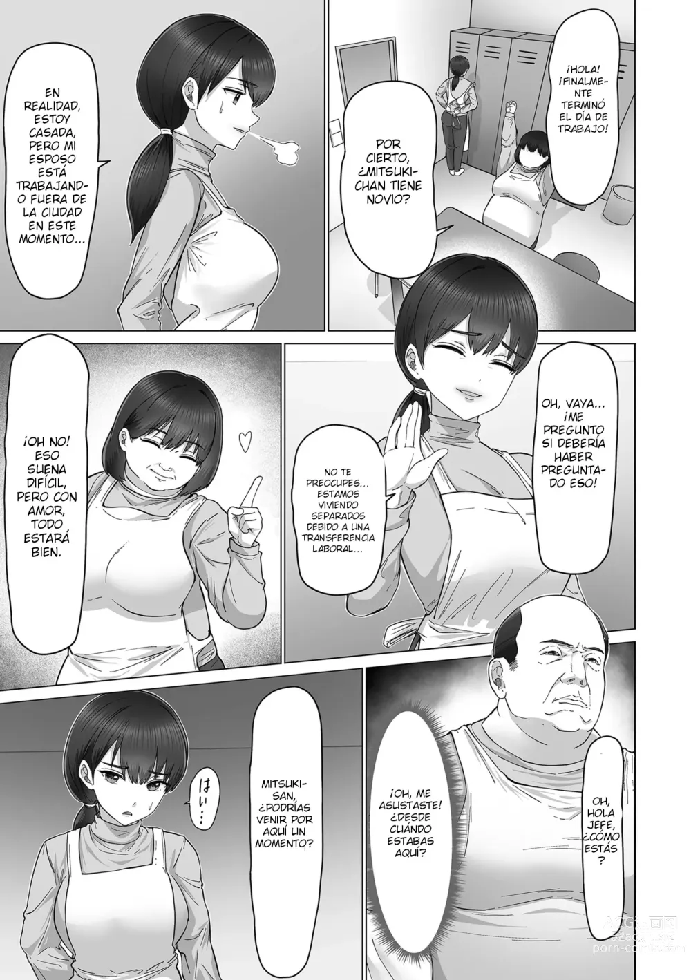 Page 5 of manga Kimo-oji jōshi no dekachin de ochiru wakazuma