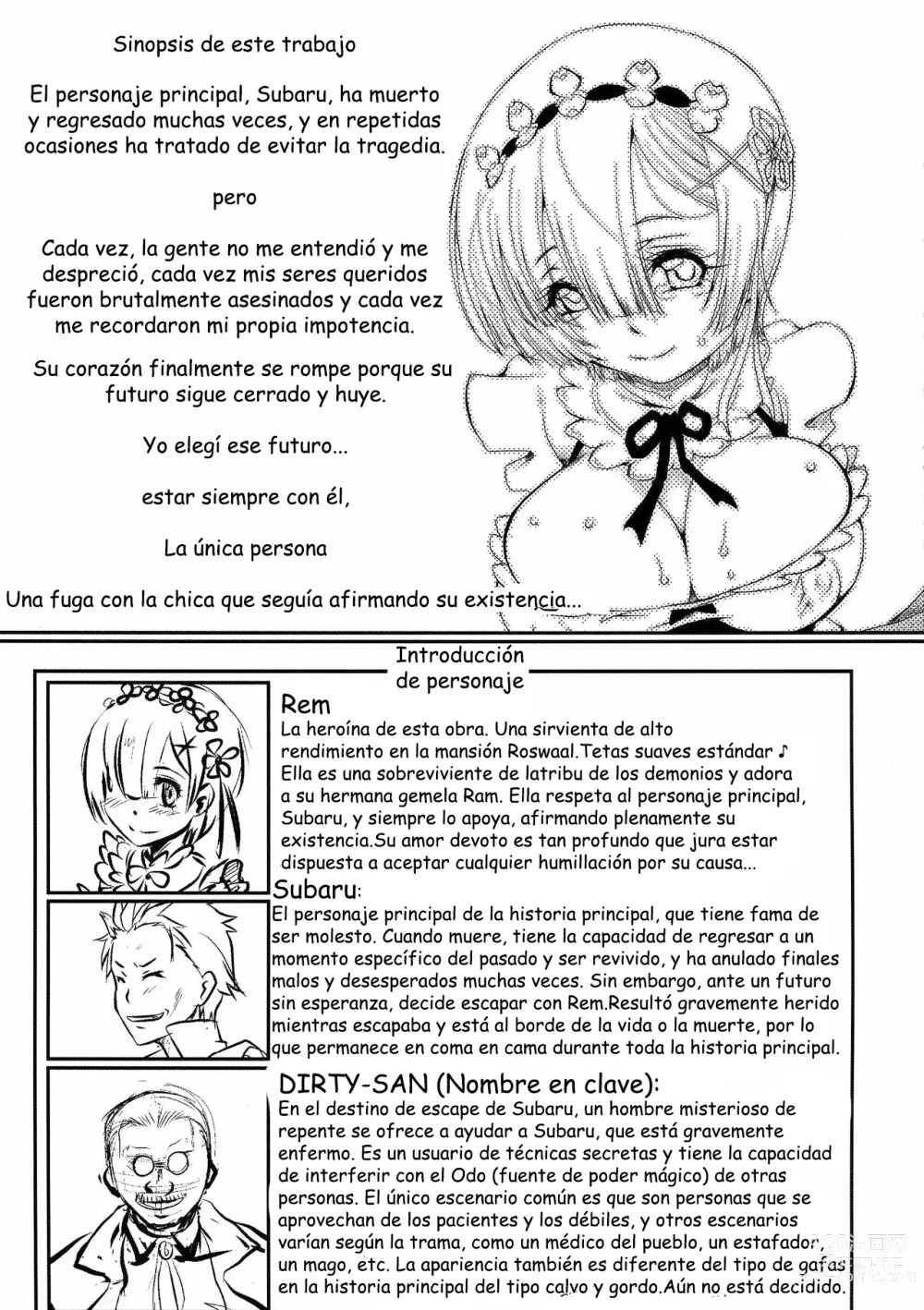 Page 2 of doujinshi Rem - Danshou - Natsuki Rem no Eromanga