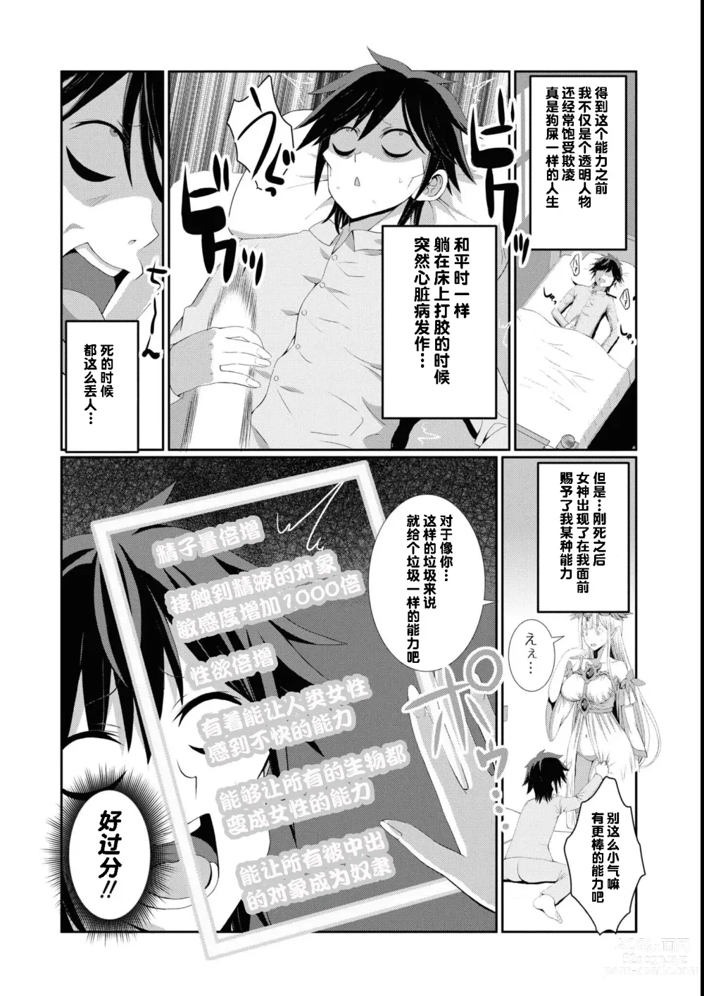 Page 3 of manga Himote Kuzu na Ore ga [Banbutsu Nyotaika Soku Hame Soku Dorei!] Skill de Yarimakuri na Ken
