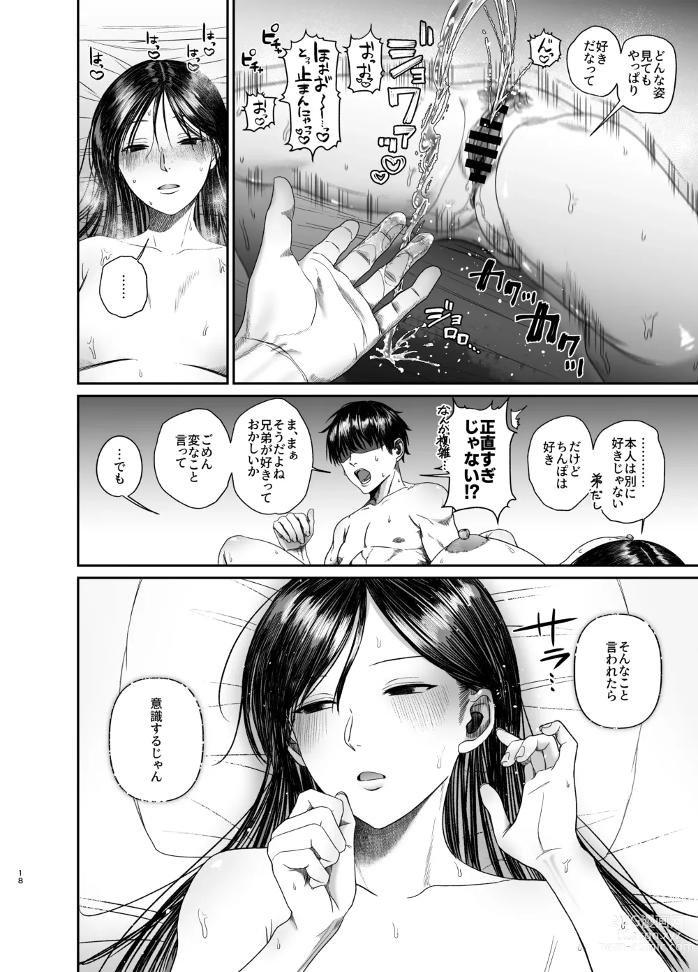 Page 18 of doujinshi Ane de Shikoru Otouto to Onaritai Ane ga Souguu shita Kekka