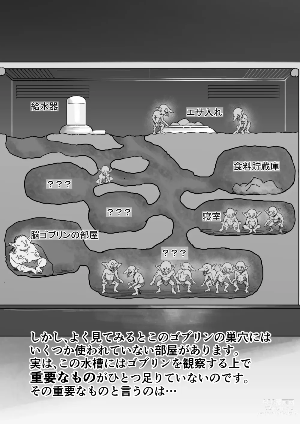 Page 2 of doujinshi Goblin no Suana ni Mesu o Irete Kansatsu Shita Kekka ga Yaba Sugita