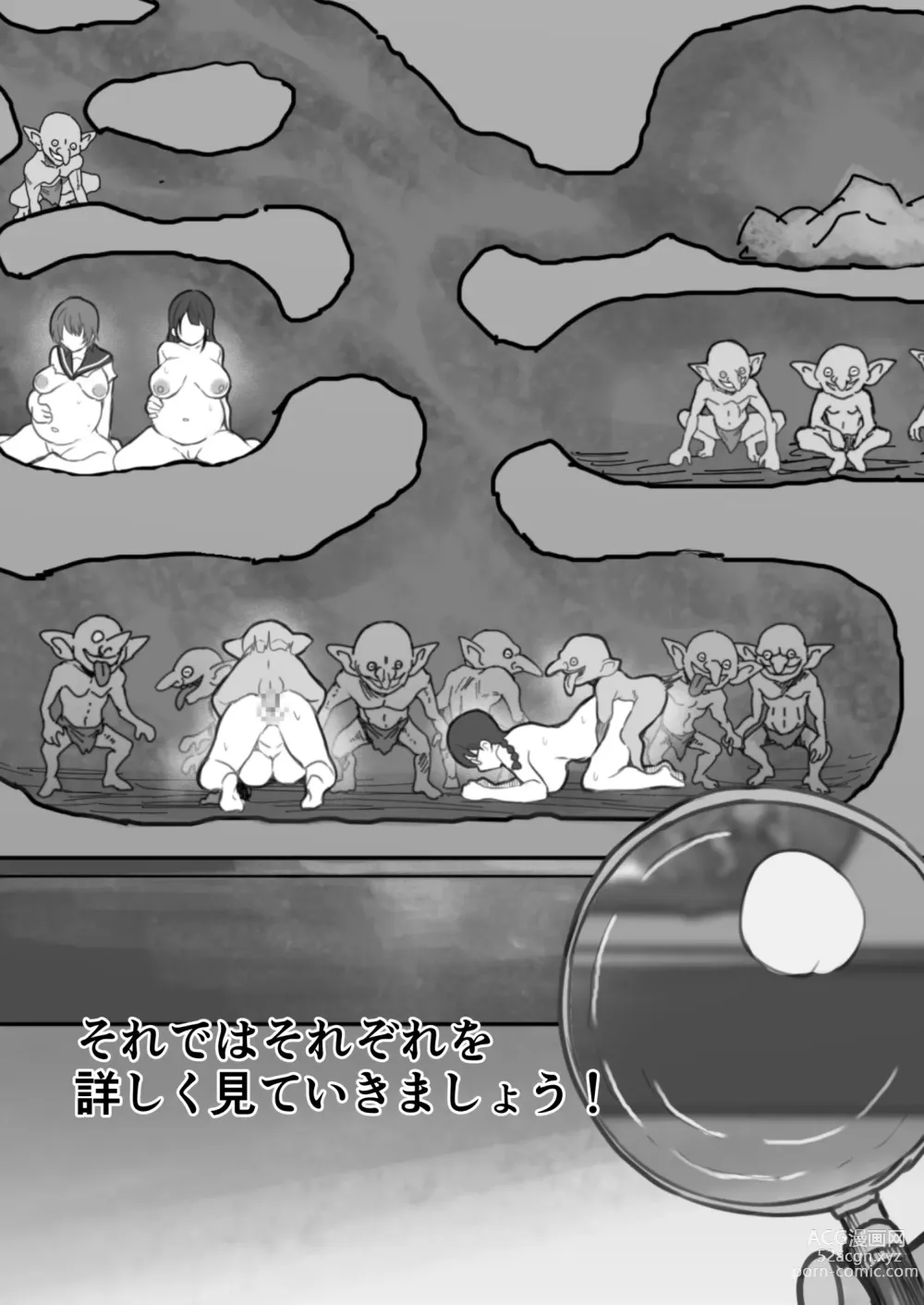 Page 8 of doujinshi Goblin no Suana ni Mesu o Irete Kansatsu Shita Kekka ga Yaba Sugita