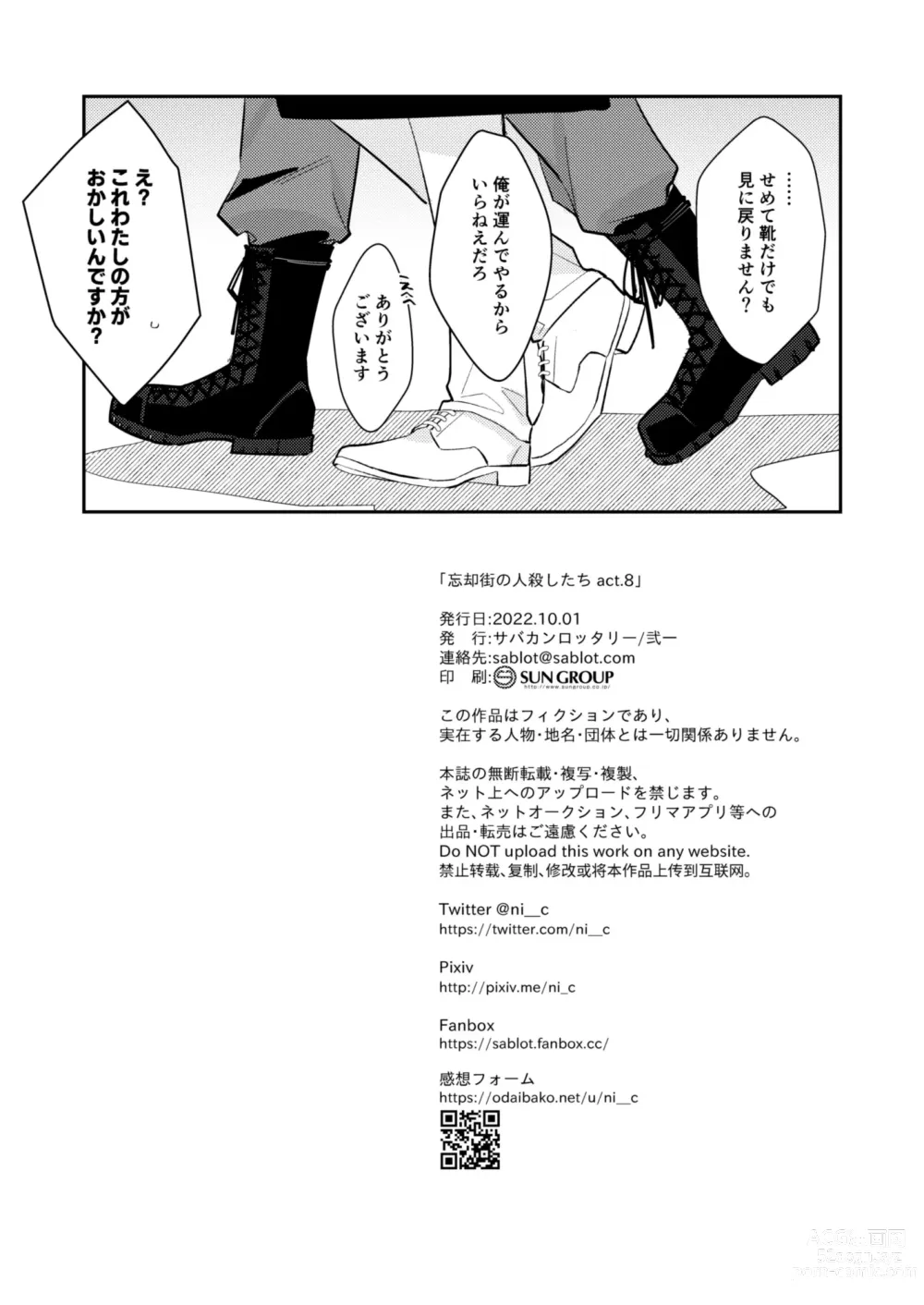 Page 33 of doujinshi Boukyakugai no Hitogoroshi-tachi - Murderers in the lost city act.8