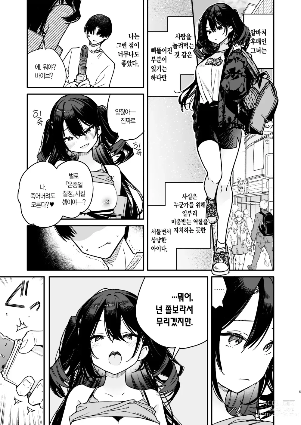 Page 5 of doujinshi 건방떠는 그녀에게 긁히면서 온종일 강제쾌락절정 참교육 섹스