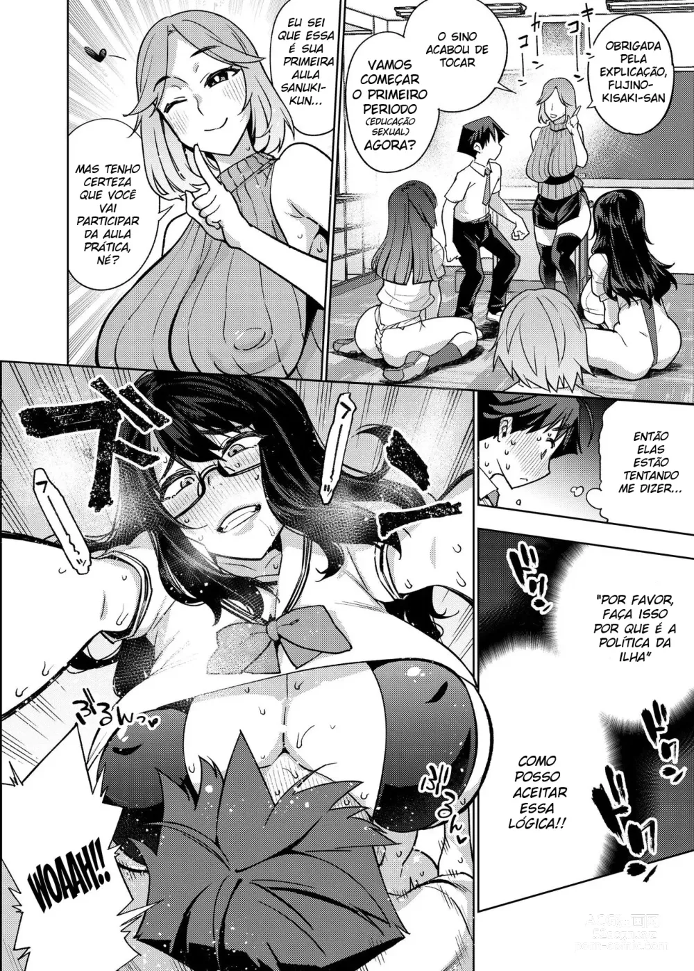 Page 9 of doujinshi O Único Pênis -Para Praticar Educação Sexual Em Uma Ilha Remota-